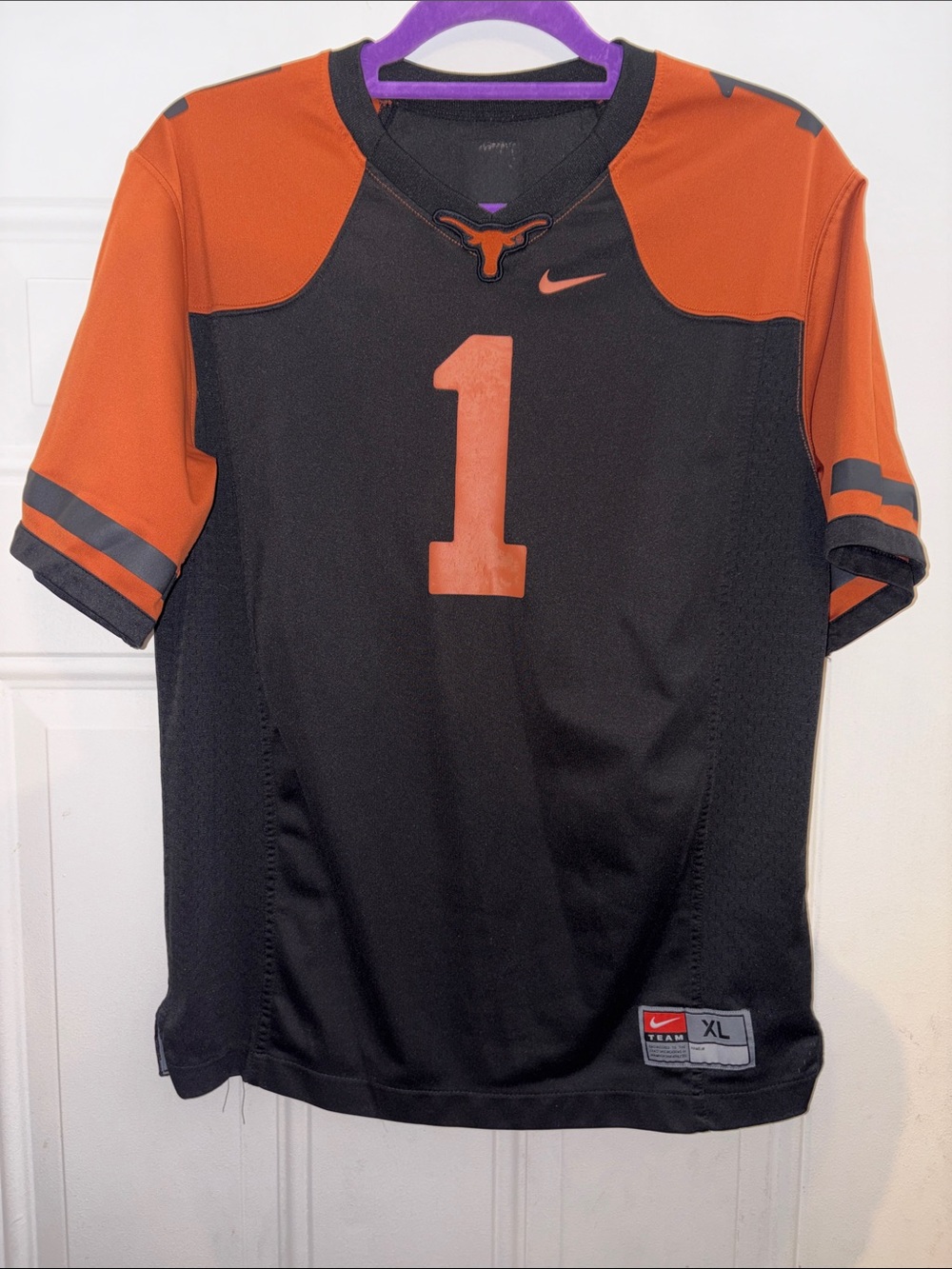 Nike Black & Orange Texas Football Jersey #1